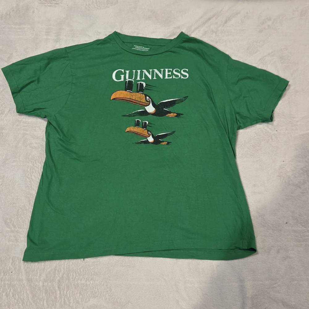 Green Guinness T-Shirt with Toucan Graphic